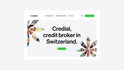 Header for bank bank clean credit design green grey header hero minimalist ui ui design