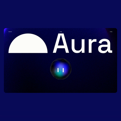 Aura - Hero Section for AI assitant 3d ai framer generative ai hero ui ui design web desig web design webdesign