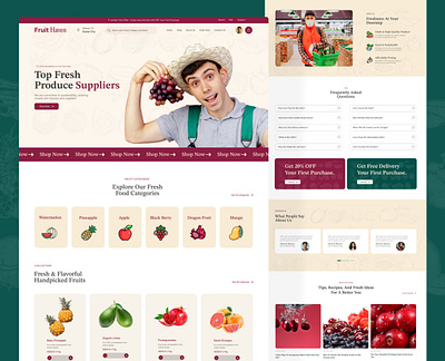 Grocery e-commerce website Homepage design best landing page dubai e commerce e commerce landing page e commerec ui fruit store website fruit ui fruit website grocery landing page grocery store landing page supershop ui supershop website website ui