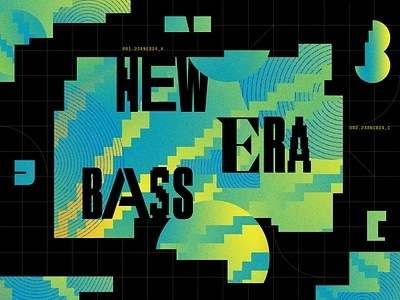 New Era Bass - SoundCloud branding collage design geometry illustration layout pattern texture type