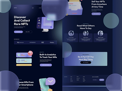 CYPRO NFT Marketplace 3ddesign darkmode dribbble futuristicdesign gradient nft uxuidesign webdesign webmockup