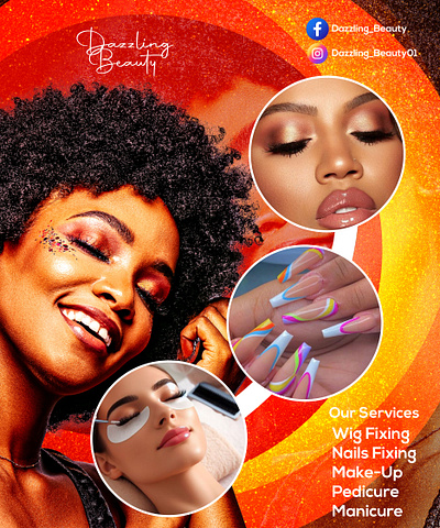 e-Marketing Flier beauty branding design flyer graphic design illustration make up nail fixing pho vector