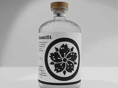 Room101 Gin 3d alcohol branding design gin graphic design liquor packaging product design