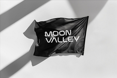 Moon Valley Brand Identity Design Flag art direction black brand branding dallas design designer flag freelance freelancer graphic design icon identity logo mark midjourney moon visual