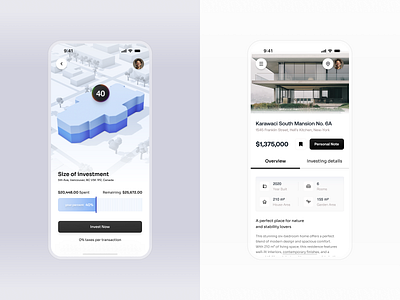 Visualizing Investments with Clarity 3d map house investing map minimal mobile real estate ui ui ux voit team