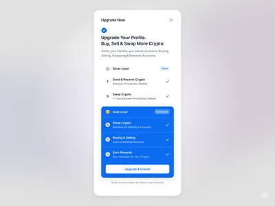 Account Upgrade Flyout daily ui designinspiration minimaldesign mobile ui productdesign ui design web design web3design