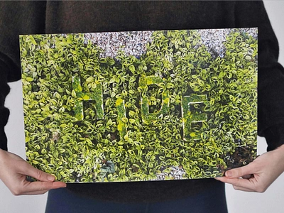 Greenery: Camouflage experimental type typography