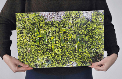 Greenery: Camouflage experimental type typography