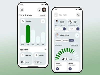 Health Care App app app design application design doctor app health health care app healthcare illustration ios landing landing page landing page design mobile mobile app online doctor personal health assistant ui ui design ux design