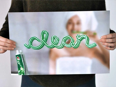 Greenery: Mint Toothpaste experimental type typography