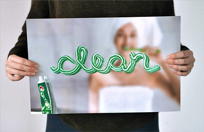 Greenery: Mint Toothpaste experimental type typography