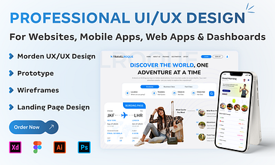 I will create stunning UI UX designs for apps and websites ui