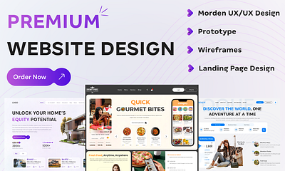 Premium website designs with modern UX and prototype ui