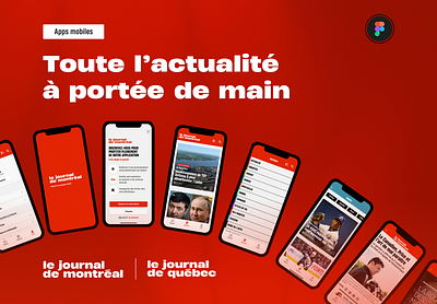 Journal de Montréal/Québec (Refonte App) app design atomic design design figma news app ui design user interface ux ui design