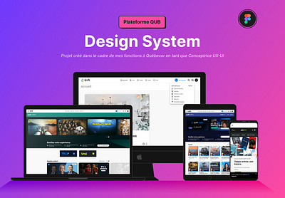 Plateforme QUB (Refonte Design System) atomic design branding components design system figma logo tokens ui design user interface ux ui design variants web design webapp