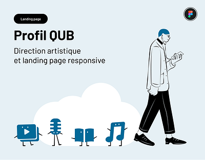 Profil QUB (Landing Page) animation branding figma graphic design landing page page atterissage storytelling ui design user interface ux ui design