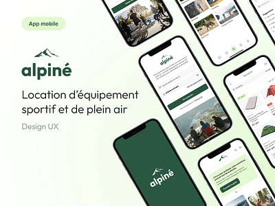 App Alpiné (UX Design) rent rent equipment sport equipment ui design user research ux ux design ux research ux ui design