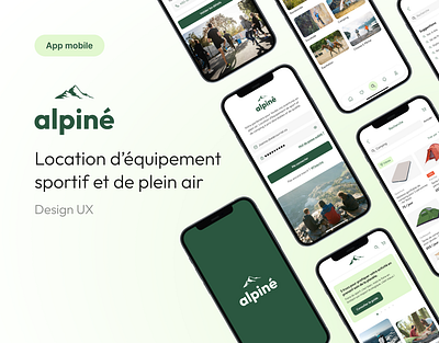 App Alpiné (UX Design) rent rent equipment sport equipment ui design user research ux ux design ux research ux ui design