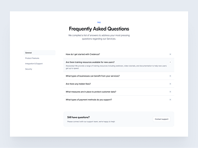 FAQ Section - SquareUi design system faq faq section figma product design ui ux web design