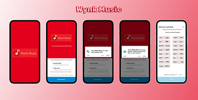 Wynk Music Mobile Screen design figma mobile app mobile screen music app uiux wynk wynk music