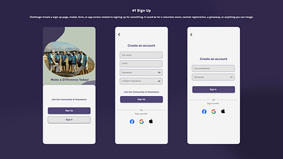 Daily UI Challenge #001 dailyui ui