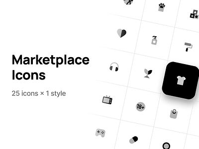 Marketplace Icon Pack app app design branding design duotone e commerce framer graphic design icon design icon pack icons illustration logo market marketplace ui ux vector web