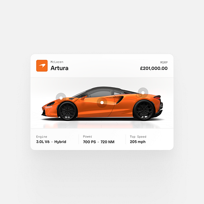 Vehicle Details Widget card design product design ui uiux ux widget