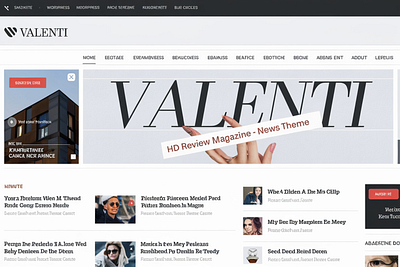 Valenti - WordPress HD Review Magazine News Theme graphic design illustration templates vector wordpresse