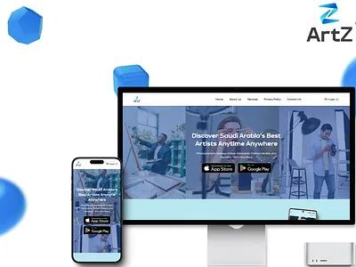 Artzone landing page responsive design ui web