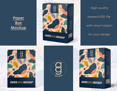 Paper Box Mockup 3d box design box mockup box mockup free brand identity branding design free box mockup free mockup identity illustration label design mockup mockup free mockupdesign pack package design paper box mockup visualization