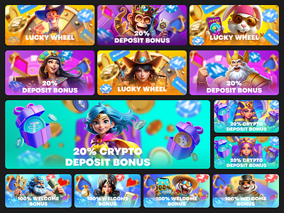 Gambling Banners | Casino, Betting, iGaming app banners betting branding casino design figma gambling graphic design illustration logo ui ux vector