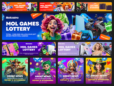 Gambling Banners | Casino, Betting, iGaming app banners betting branding casino design figma gambling graphic design igaming ui ux