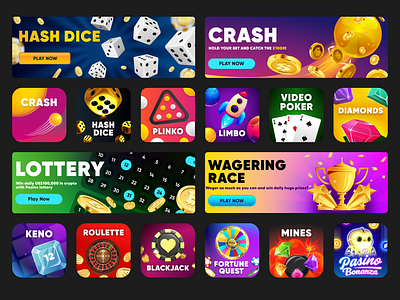 Gambling Banners | Casino, Betting, iGaming app betting branding casino design figma gambling graphic design igaming illustration logo ui ux vector