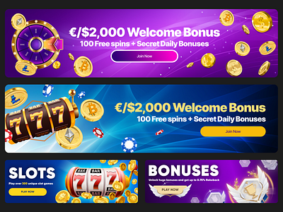 Gambling Banners | Casino, Betting, iGaming app banners branding casino design figma gambling graphic design igaming illustration logo ui ux vector