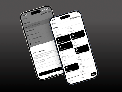 Modern Mobile App Design for Social Media app app design branding dark mode design mobile mobile app social media ui uiux ux