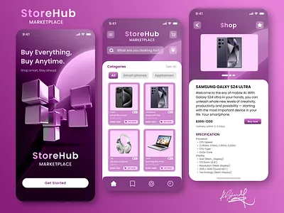 StoreHub UI Concept Design figma graphic design ui user interface