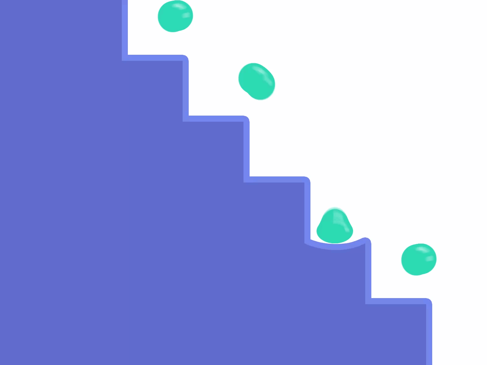 Stairs Balls animation motion graphics vector