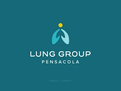 Lung Group Pensacola / idgroup (AGENCY) agency work branding care graphic design hands illustrator logo lung medical person vector