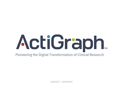 ActiGraph / idgroup (AGENCY) brand identity branding dots graph graphic design logo monitor technology vector