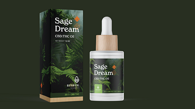 Concept Packaging Design for Botanical Sciences adobe illustrator adobe photoshop cannabis concept gradient graphic design packaging tincture