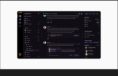 Team Communication Management Design app branding chat design graphic design management meeting product design team ui