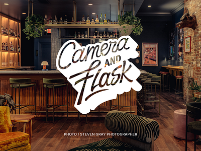 Camera and Flask / Logo Lettering adobe illustrator camera lettering logo vector