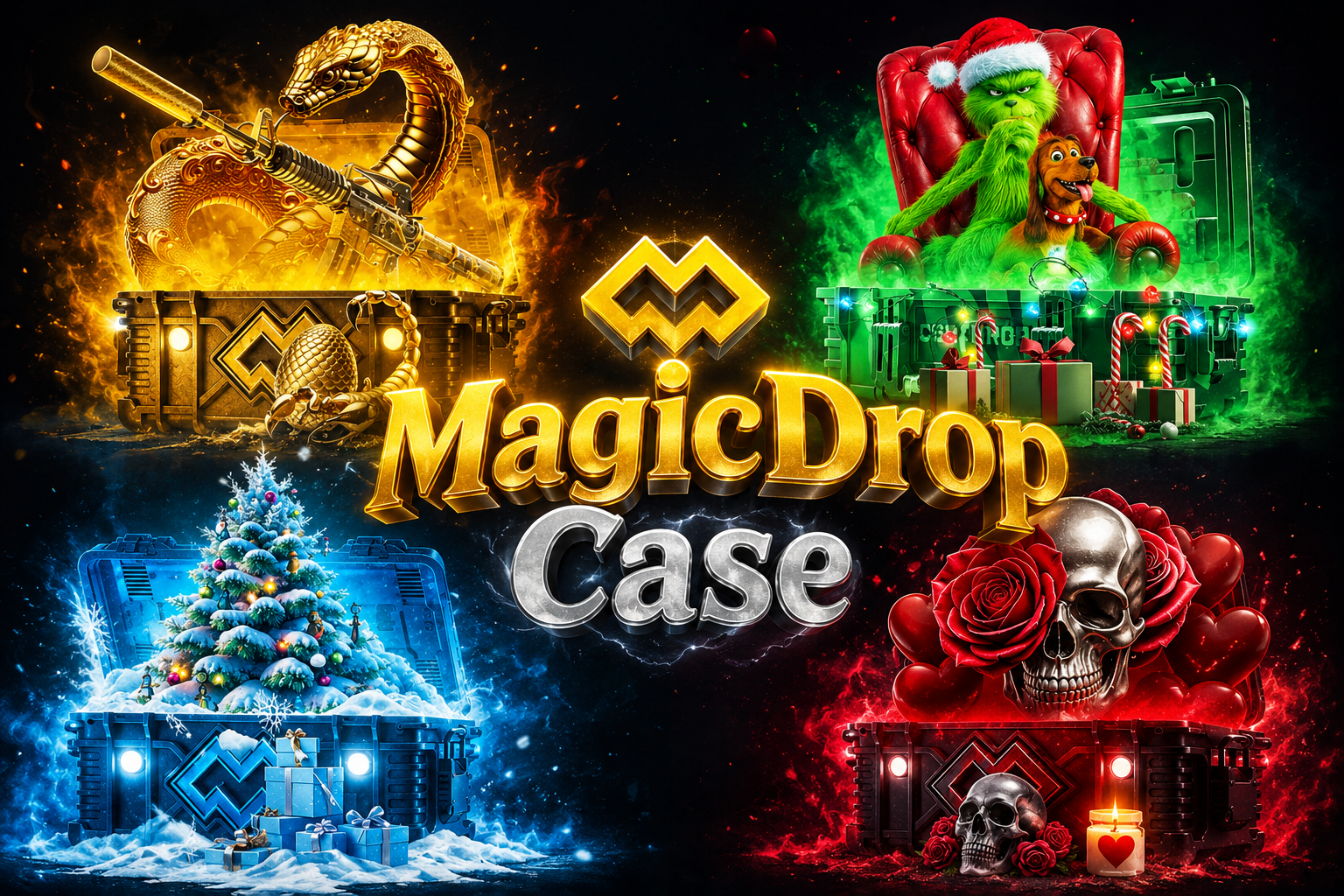 New Year's Cases 2025 3d cases 3d model cases christmas cs2 drop gambling new year opencase кейсы ксго новогодние