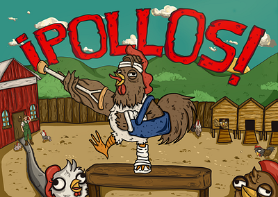 ¡POLLOS! (Boardgame) boardgame cards character characterdesign design graphic design ilustration