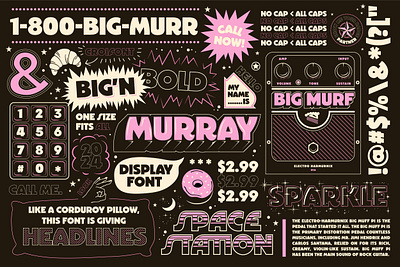 New Font Drop: Murray branding collage design display donut effect font headline lettering letters logo number pedal pink type typeface typography vector wordmark