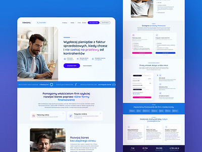 Modern website for fintech sector company clean currency design fintech gradient landing page minimalist modern saas ui web design