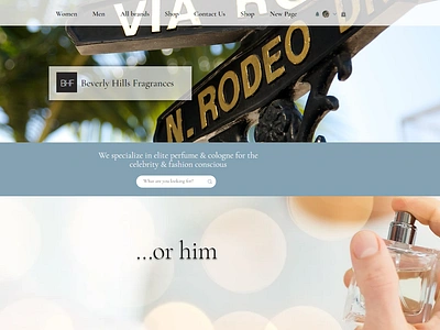Beverley Hill Fragrances Website design & build ui