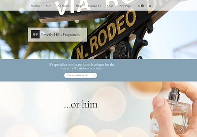 Beverley Hill Fragrances Website design & build ui
