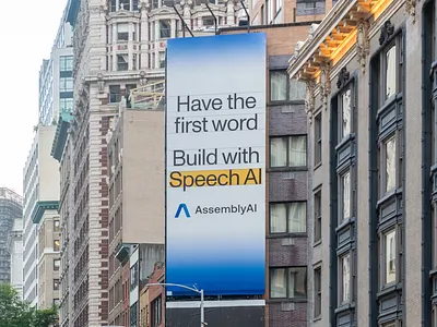AssemblyAI out of home campaign ai benefits branding design graphic design illustration logo speech to text ui ux vector