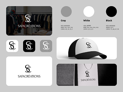 Safacréations Logo boutique branding business clothing fashion logo logos luxury modern simple